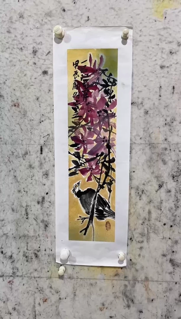 国画Z/天津人美-顾杰1平尺写意花鸟作品