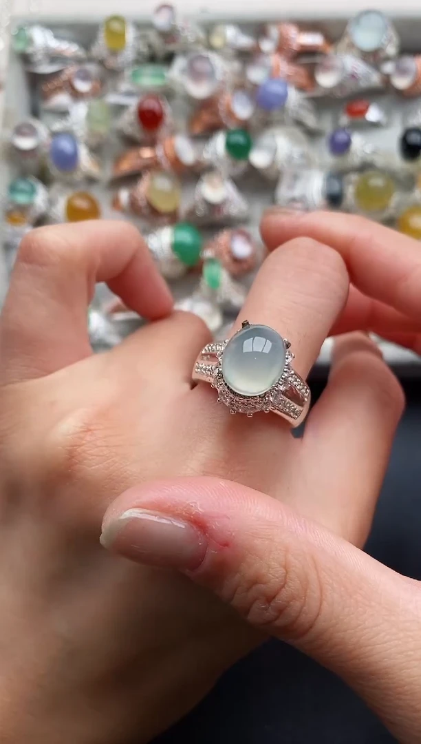 未镶嵌戒指翡翠缅甸天然A货翡翠44  2-4