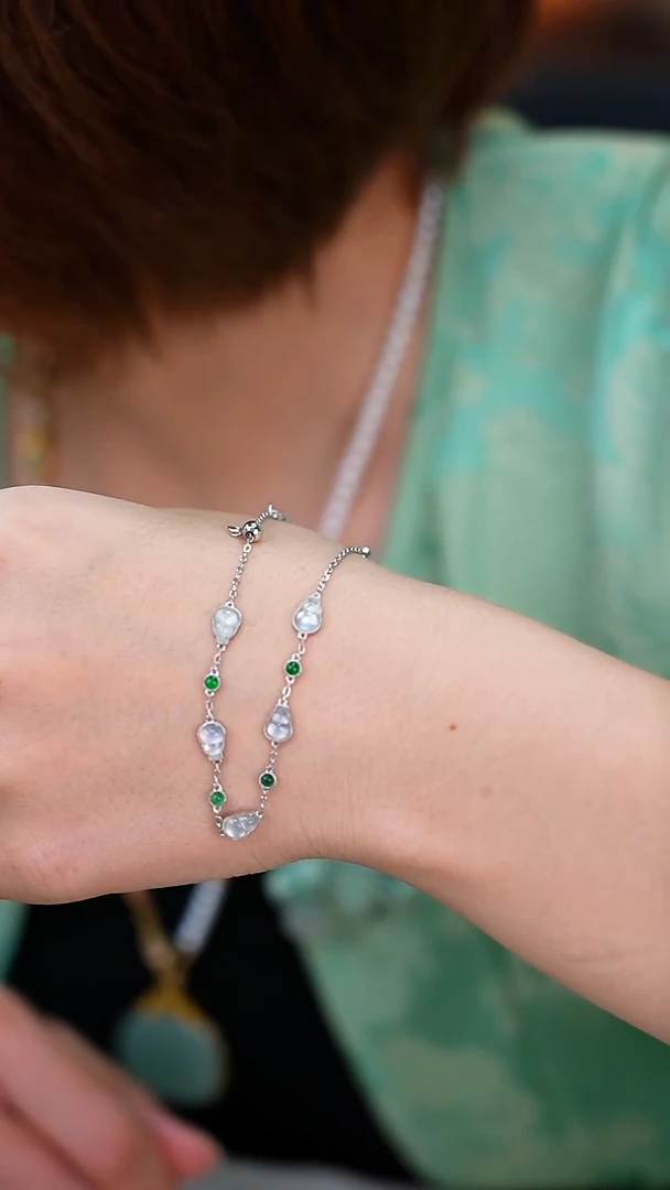 银S925镶嵌手链翡翠【小涵专属】