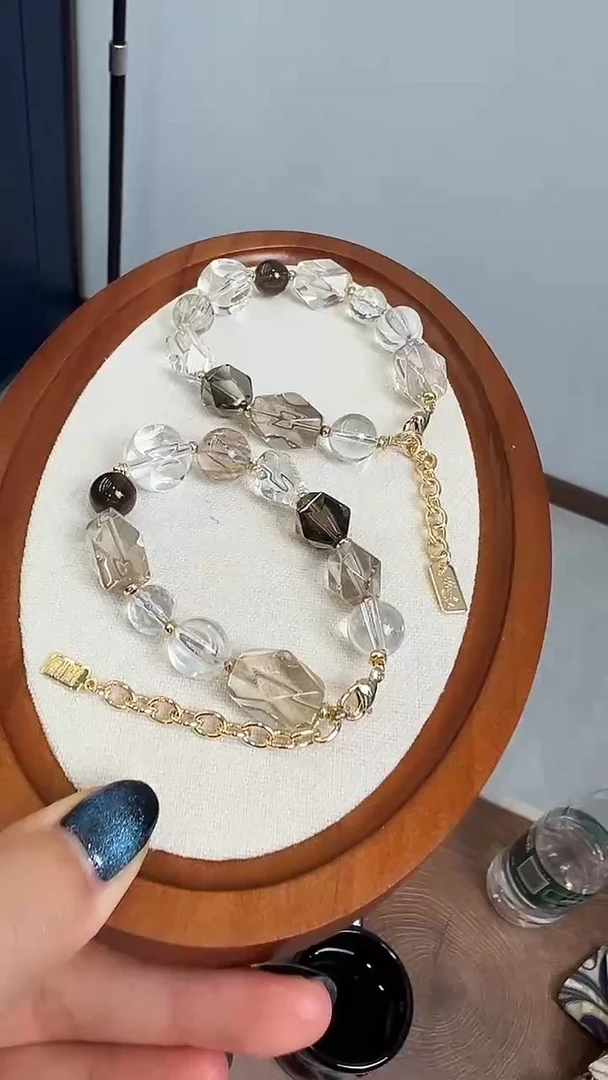 水晶手链未镶嵌蚂蚁家个性水晶手串 多样发其一