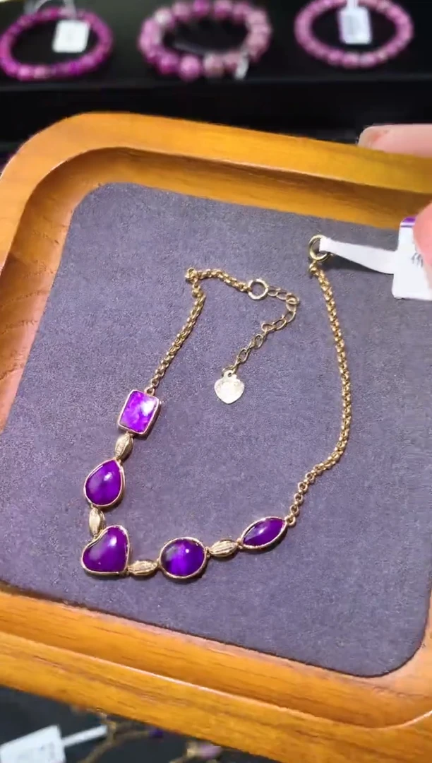 【闪购商品】苏纪石（舒俱来），18K金镶嵌舒俱来手链