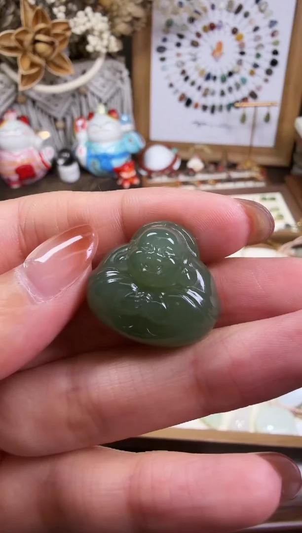 水晶摆件未镶嵌抱抱佛