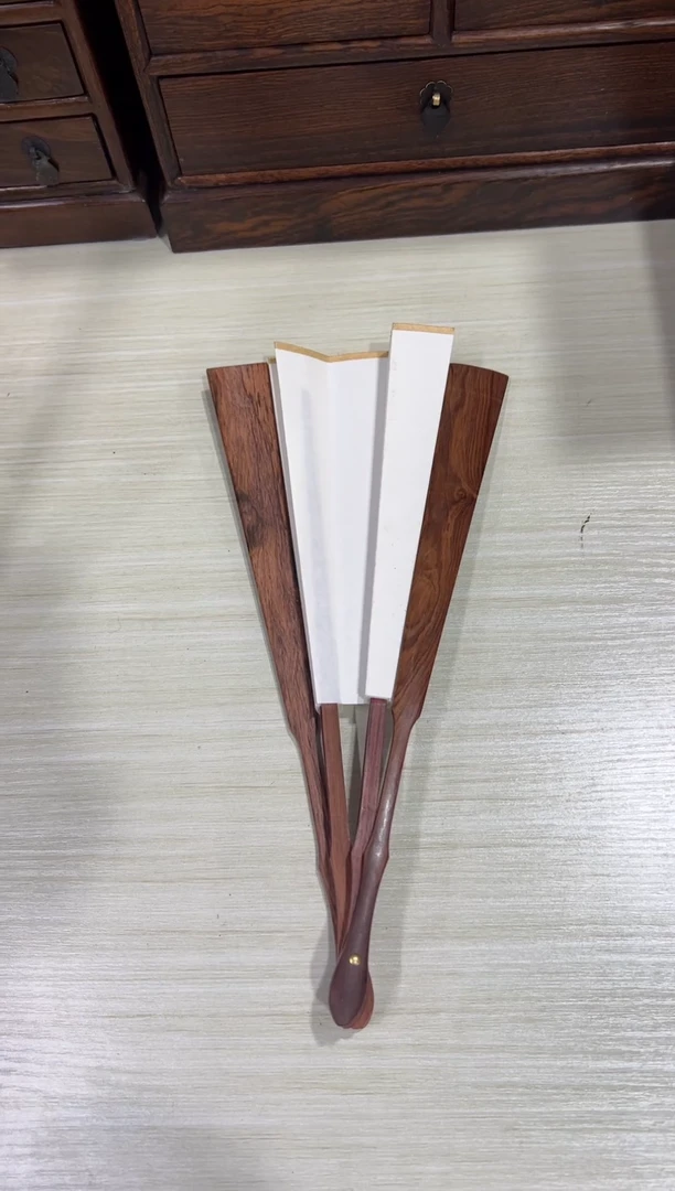 木扇子全新折扇花梨木