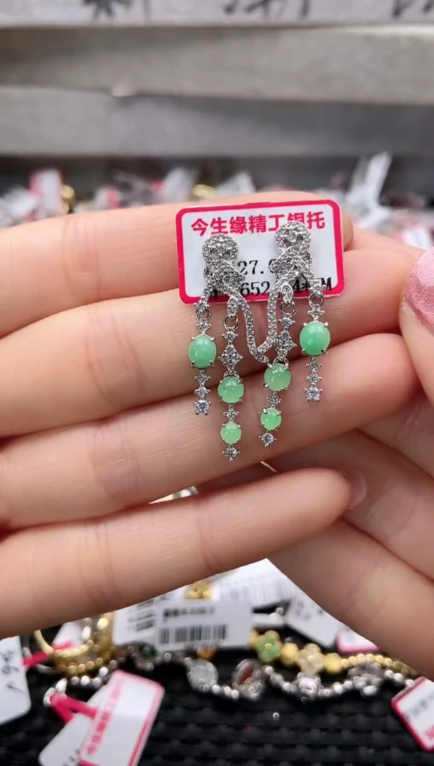 【闪购商品】翡翠戒指银S925镶嵌11111111     5