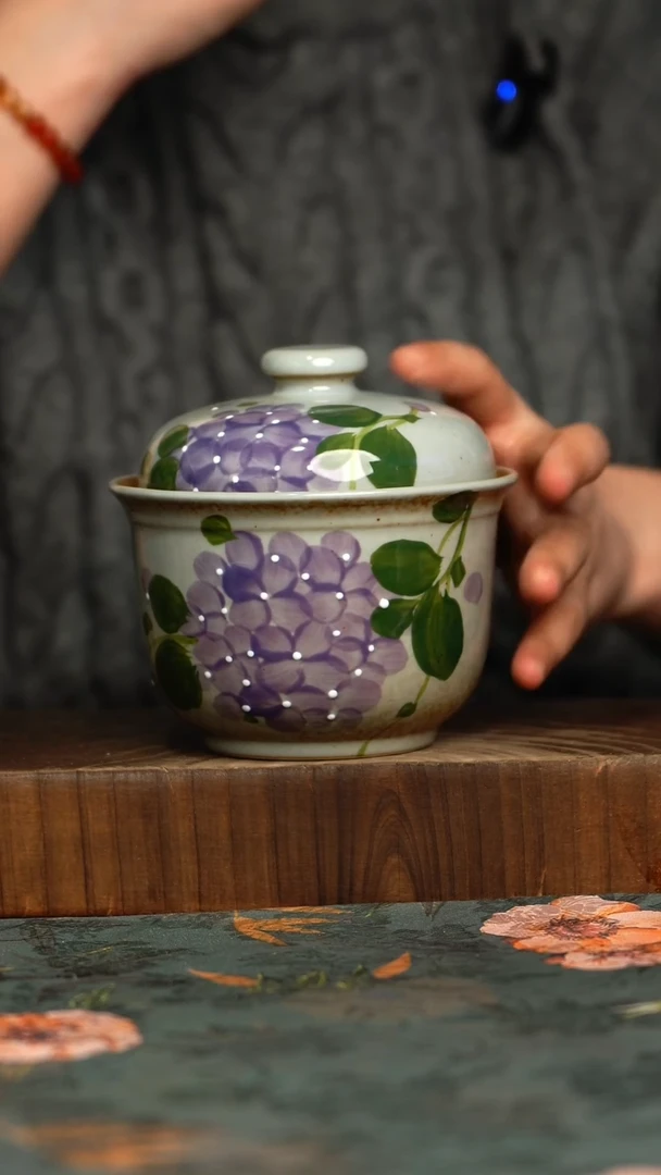 杯釉下彩手工手绘同款陶器