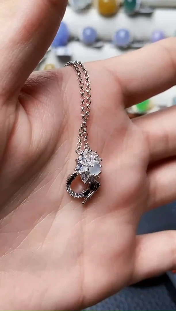 银S925镶嵌戒指翡翠0183