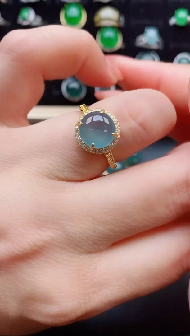 【闪购商品】翡翠戒指银S925镶嵌12121