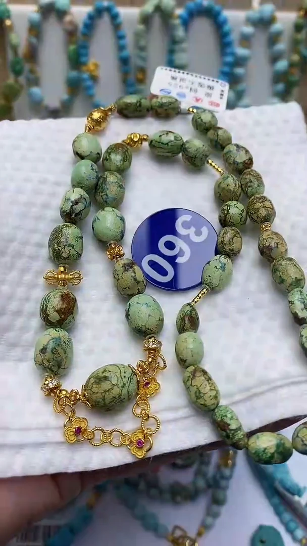 【闪购商品】绿松石项链银S925镶嵌360