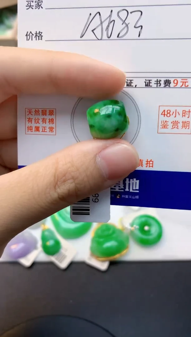 颈饰未镶嵌翡翠天然缅甸A货翡翠百元以上9元证书费自理