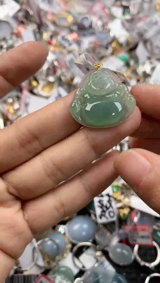 18K金镶嵌戒指翡翠777----10