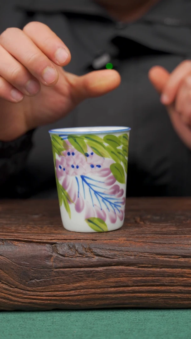 【闪购商品】瓷片18景德镇杯釉下手工手绘瓷器