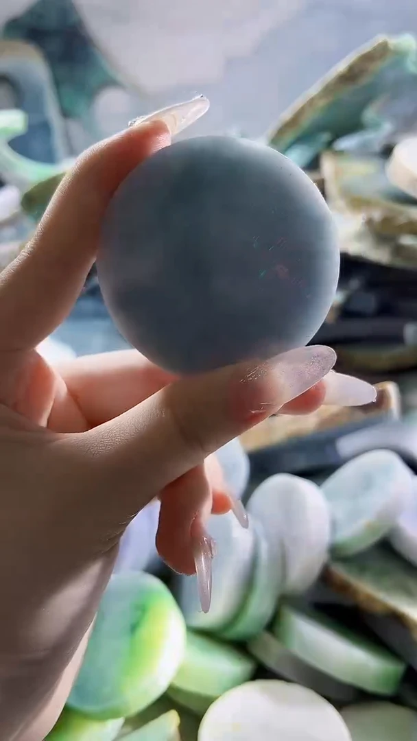 翡翠裸石缅甸翡翠A货晴6065