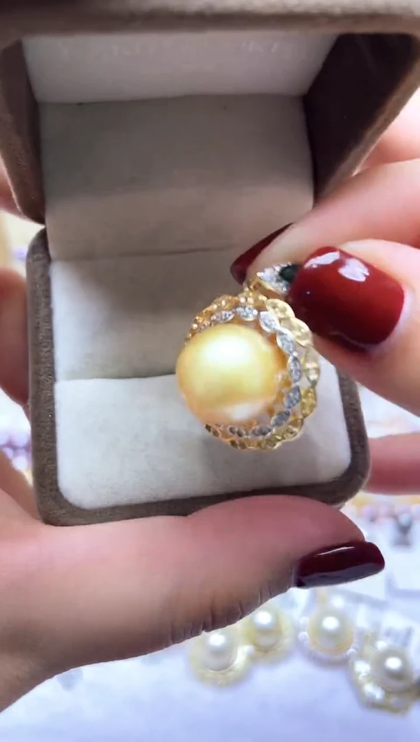 【闪购商品】海水珍珠戒指银S925镶嵌1