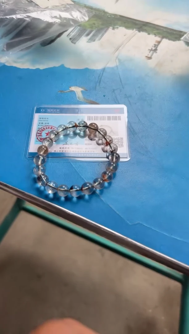 水晶珠宝半成品未镶嵌一**一天然四季幽灵手串8mm
