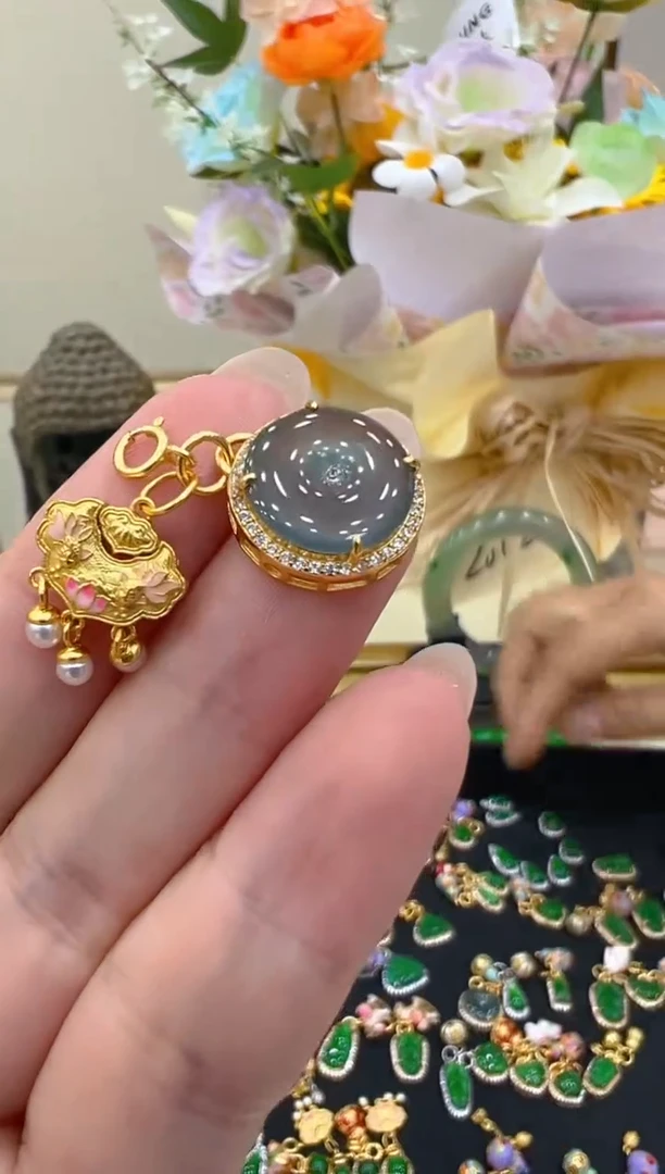 翡翠银S925镶嵌吊坠(不含链)团购多样性发一件