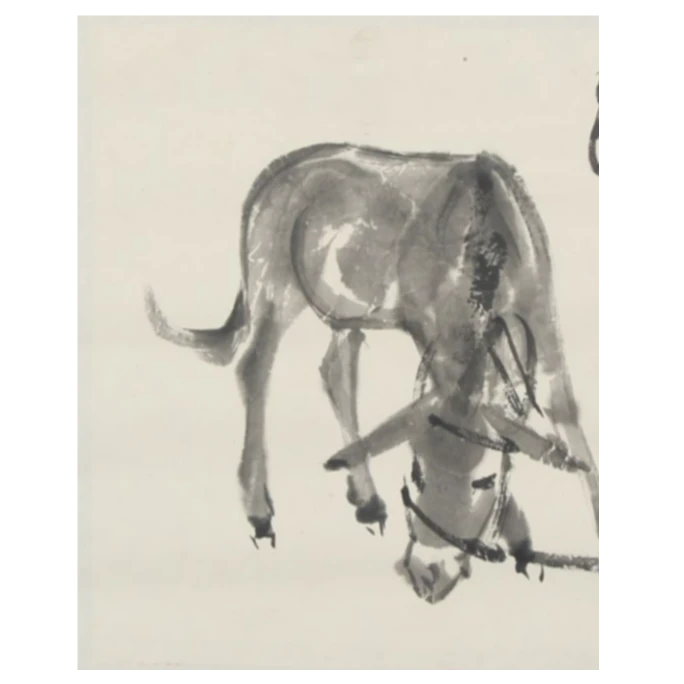 LOT.1058 《驴》31*30cm 纸本水墨镜片