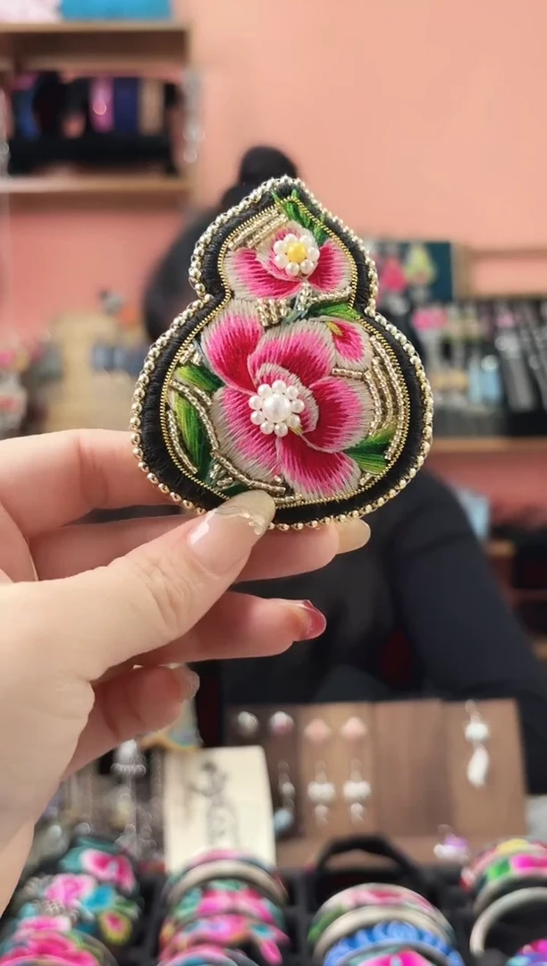 织绣艺枝独绣老绣饰品  175