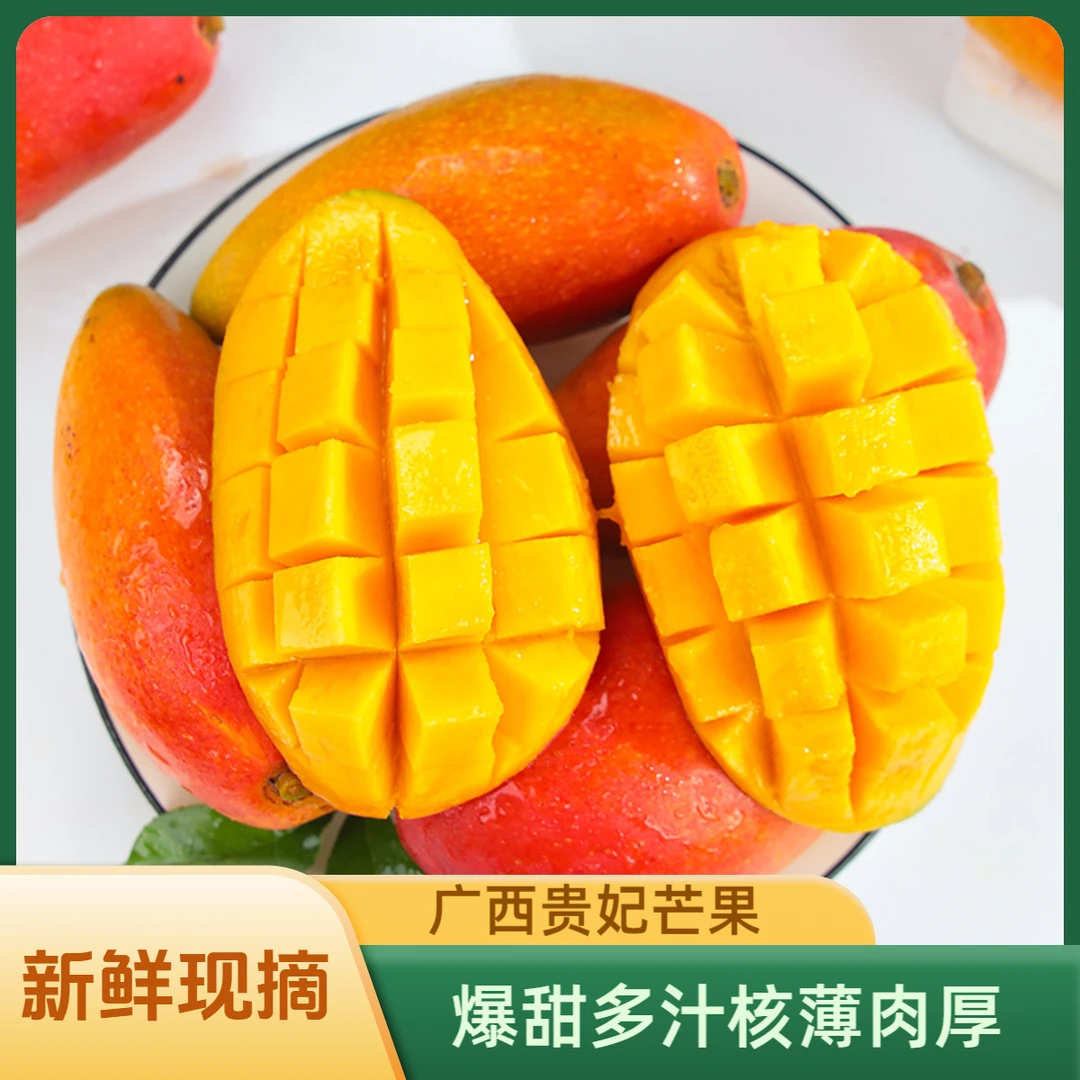 【放熟吃】新鲜现摘广西百色贵妃芒香甜芒果新鲜应季水果坏果包赔ZJ