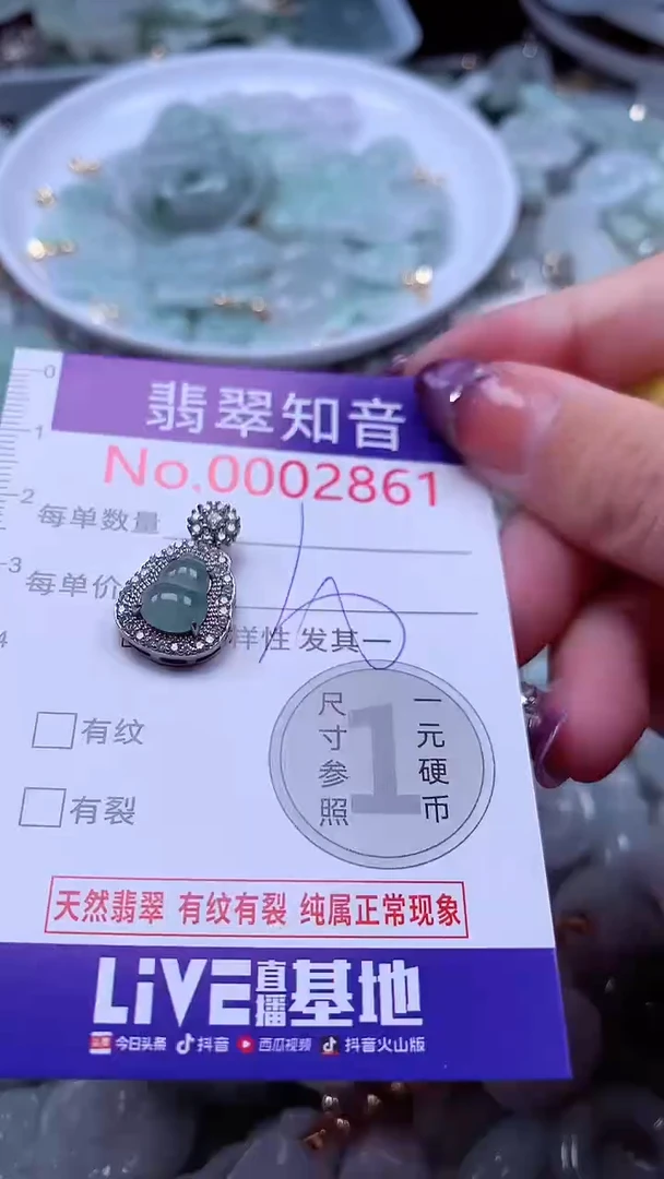 翡翠未镶嵌吊坠(不含链)2861