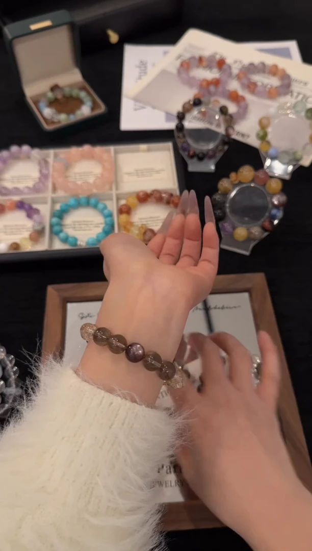 合金手链水晶茶水晶x3447