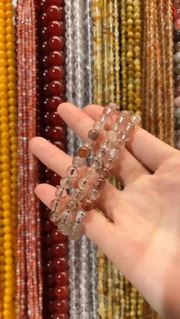 未镶嵌珠宝半成品水晶黑金超七三圈