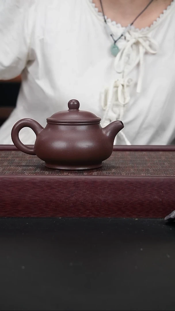 茶壶紫砂JF紫泥潘壶