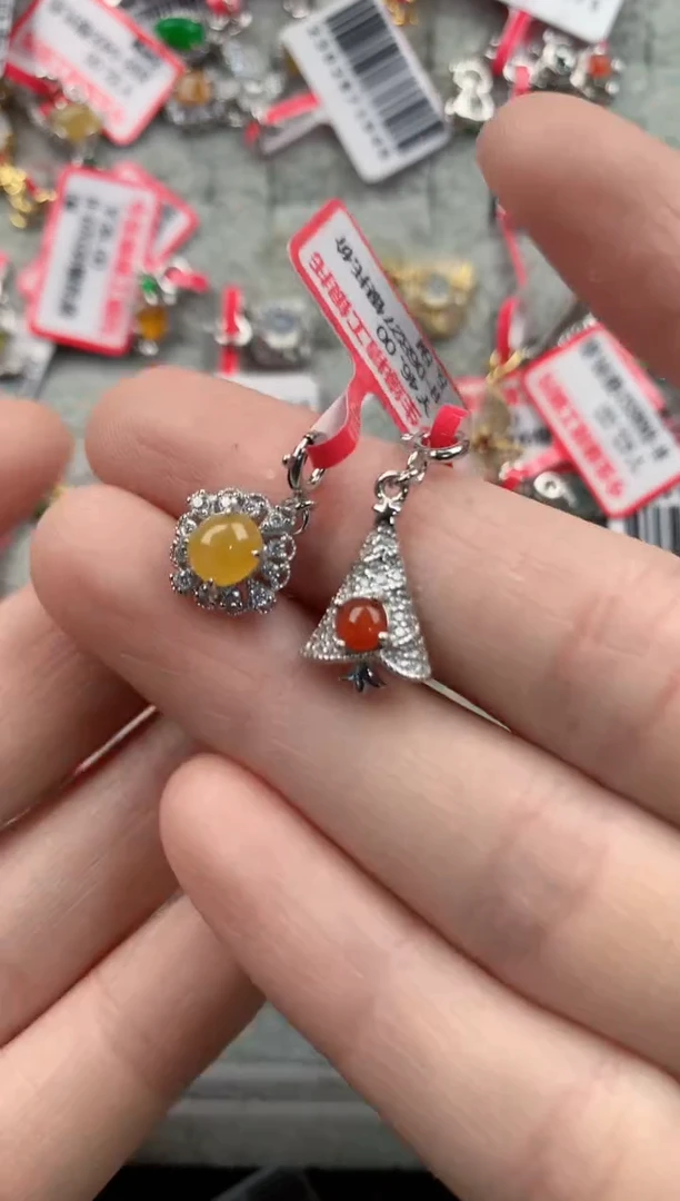 银S925镶嵌戒指翡翠111   4