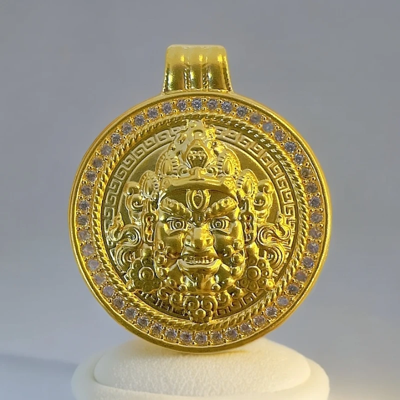 赛菲尔万足®足金999,5D点钻高奢系列旋转黄金吊坠送女友