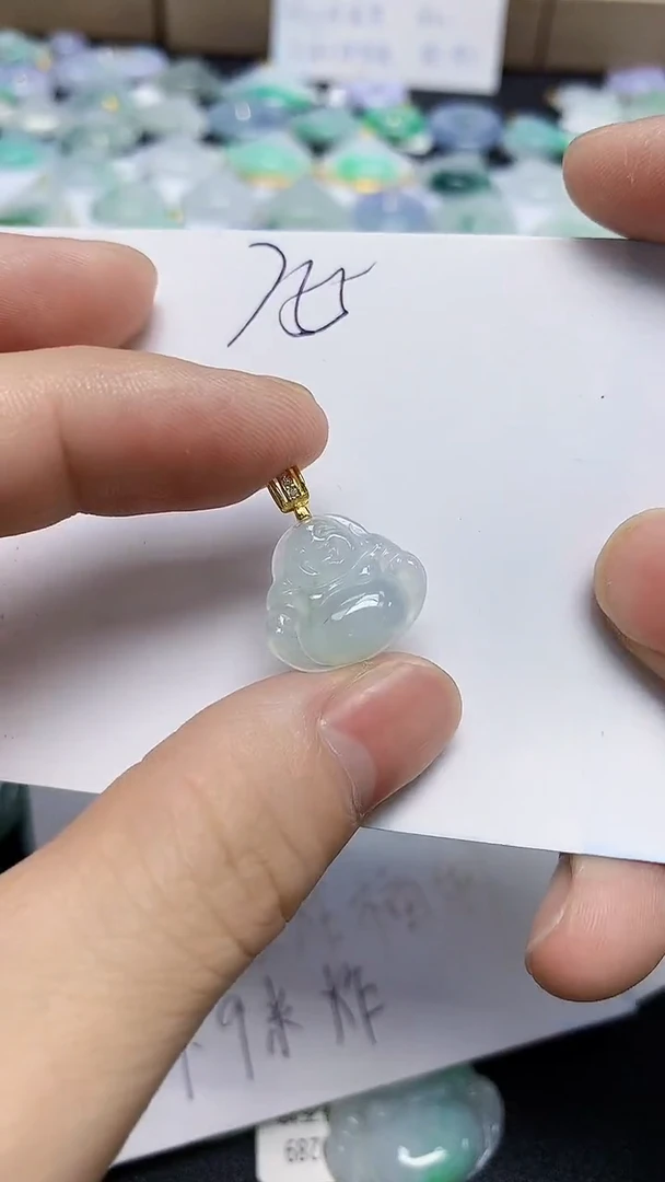 颈饰未镶嵌翡翠天然缅甸翡翠A货翡翠百元以上9元证书费自理