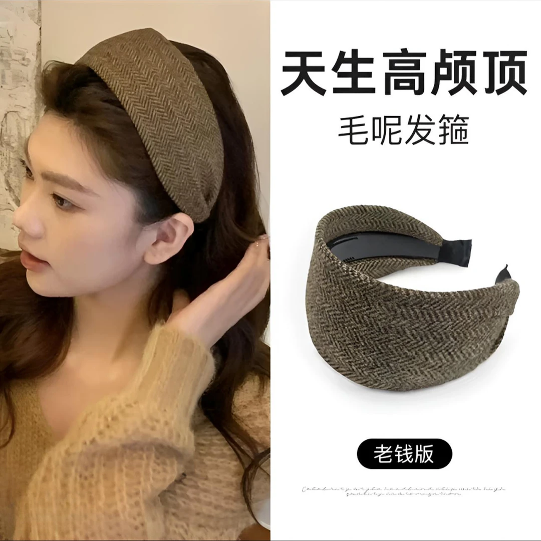 编织波浪发箍甜美轻奢不卡头蓬松气质带齿梳防滑设计感发箍简约