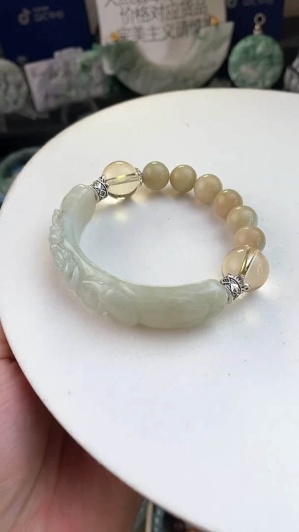 未镶嵌手链翡翠手工定制默认微瑕主播介绍为准