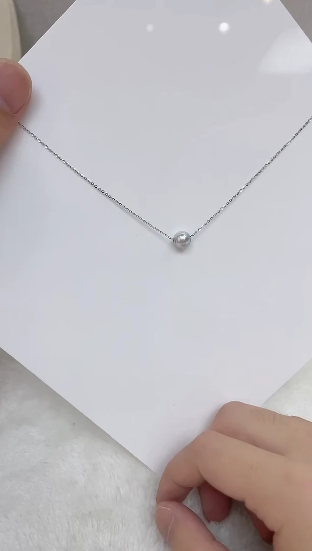 海水珍珠银S925镶嵌颈饰