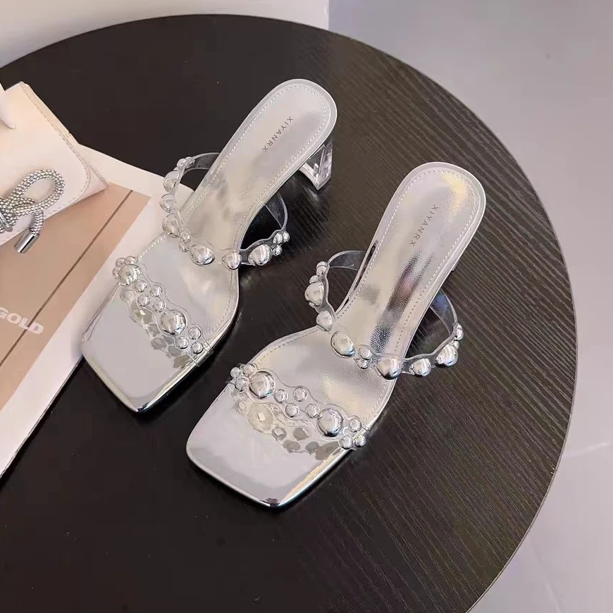 119-2  夏季新款时尚气质水晶跟凉拖鞋