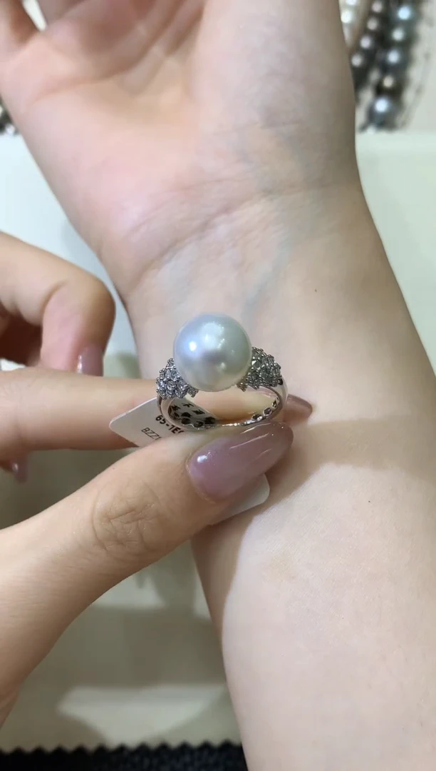 海水珍珠戒指18K金镶嵌A94