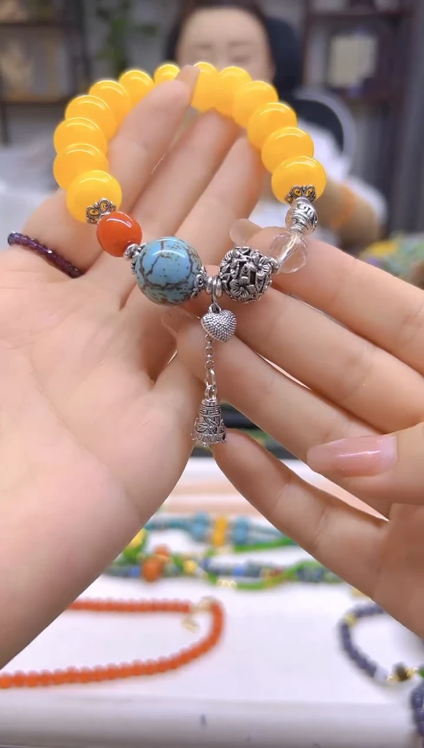 未镶嵌蜜蜡手链DIY款S707