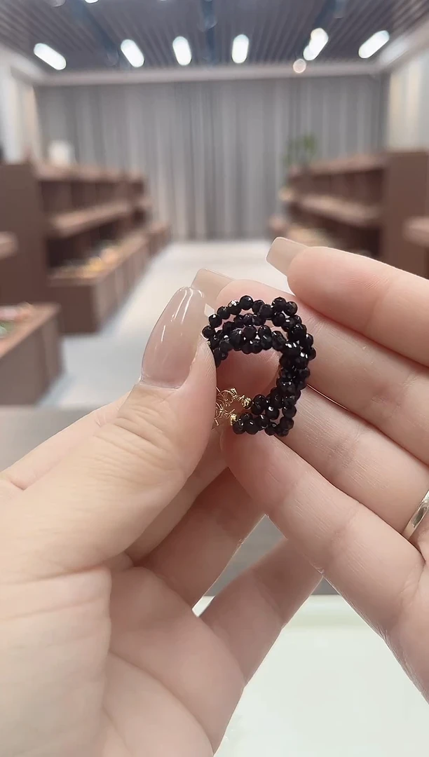 14K金镶嵌耳饰玛瑙/玉髓E409