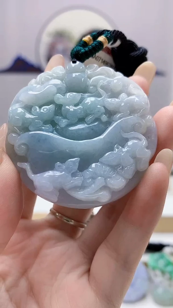 未镶嵌定制翡翠5155DD-毛货挂件17