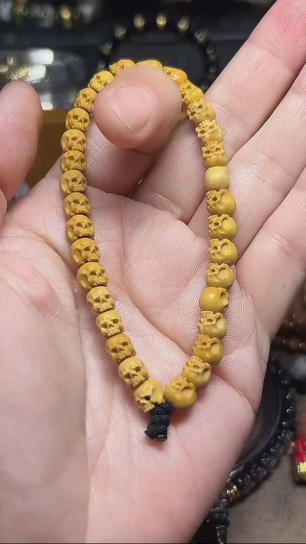 手串柏香籽/百香籽半鄂骷髅手持（微瑕）