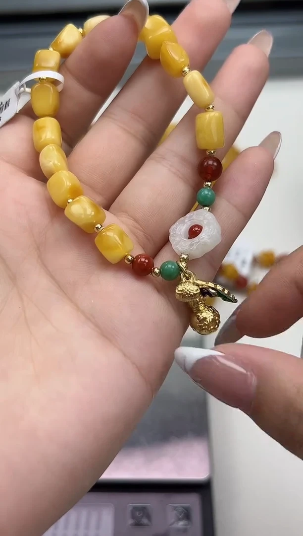 裸石琥珀未镶嵌琥珀蜜蜡手串