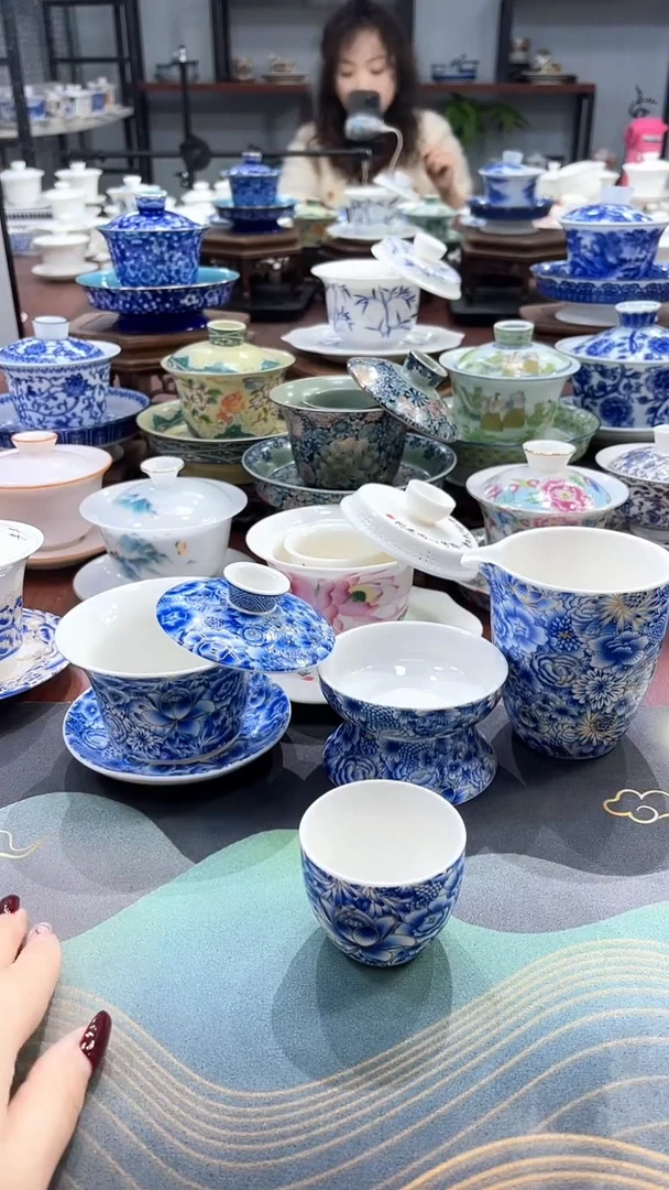 【闪购商品】小号青花马蹄6杯套装不加礼盒