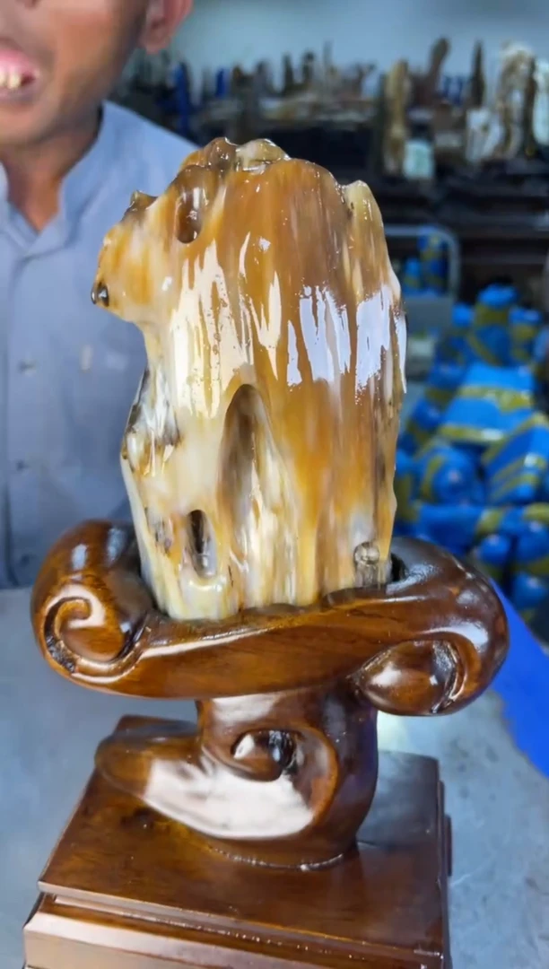 未镶嵌摆件硅化玉30