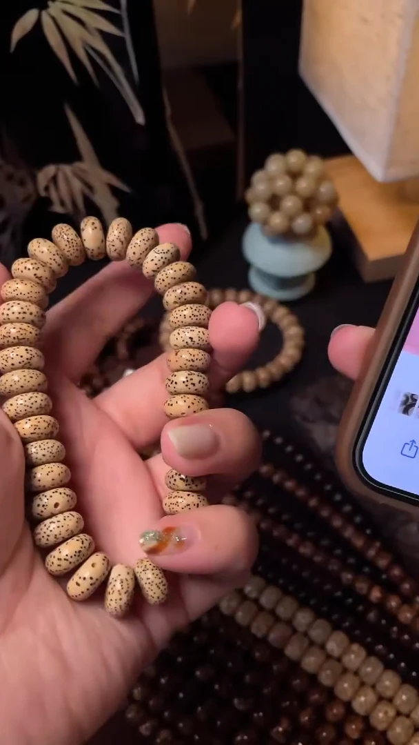 手串星月菩提精工级陈籽药片12*6手串