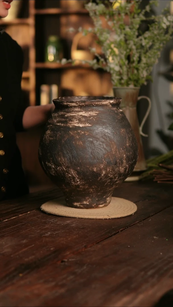 摆件27-375 陶瓷花器高28口径15