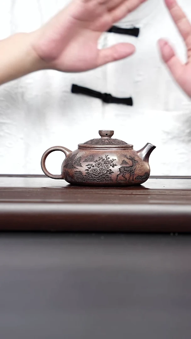 茶壶紫砂宜兴紫砂 胭脂段寒江 李恒阳