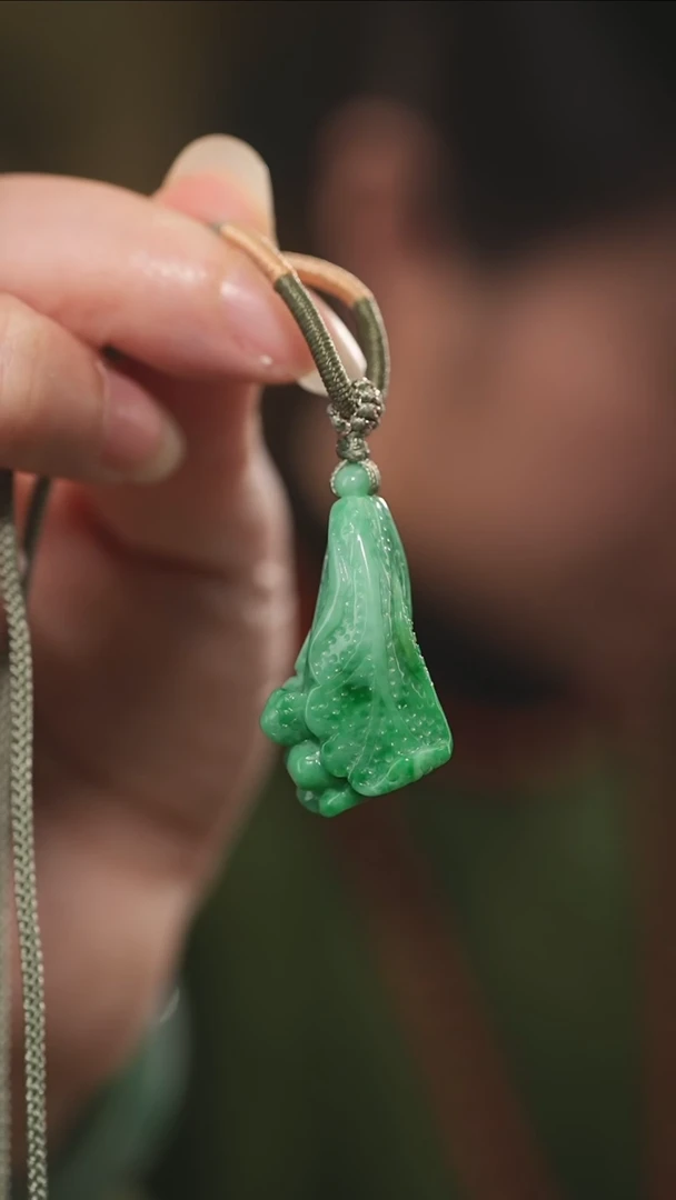 项链未镶嵌翡翠翡翠白菜项链