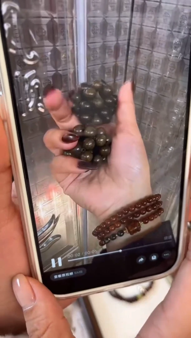 非洲檀香无事牌绿檀10mm手球 一对