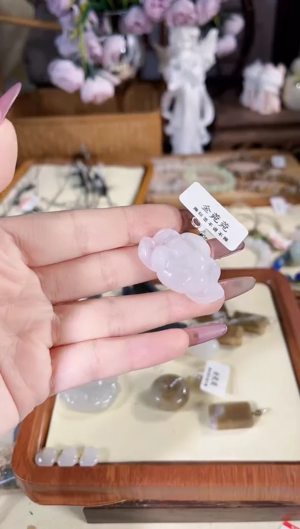 吊坠(不含链)银S925镶嵌和田玉多样性发其一孤品默认微瑕