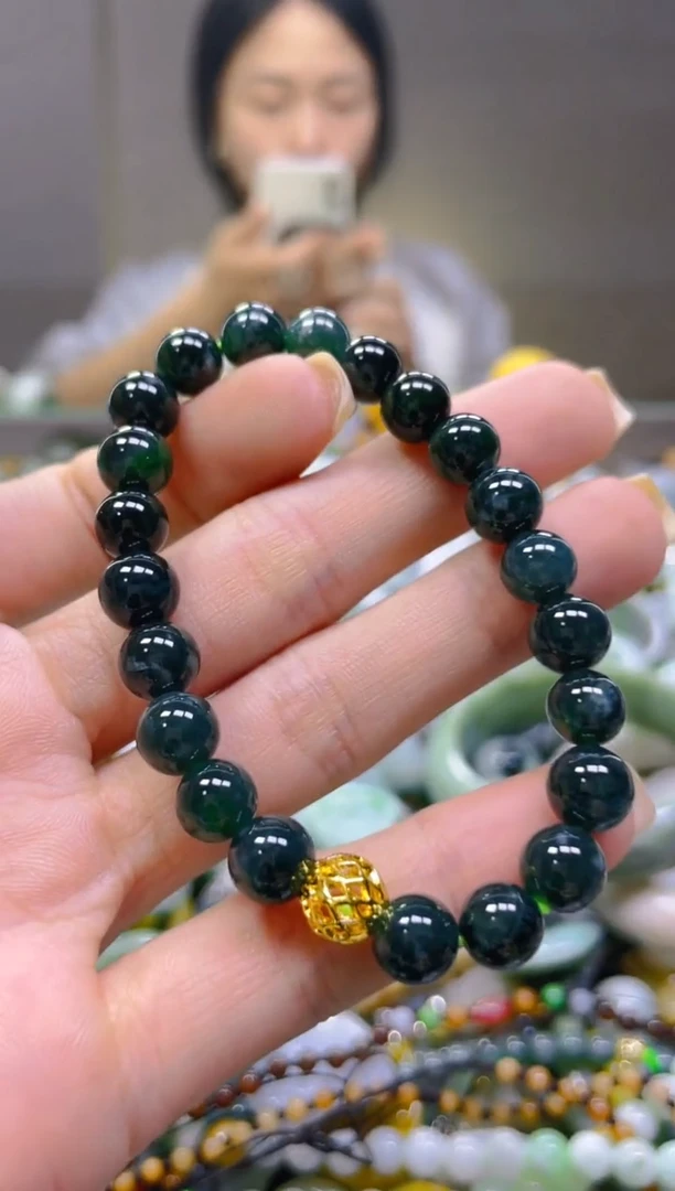 翡翠未镶嵌颈饰7MM/K/翡翠A货一图一物