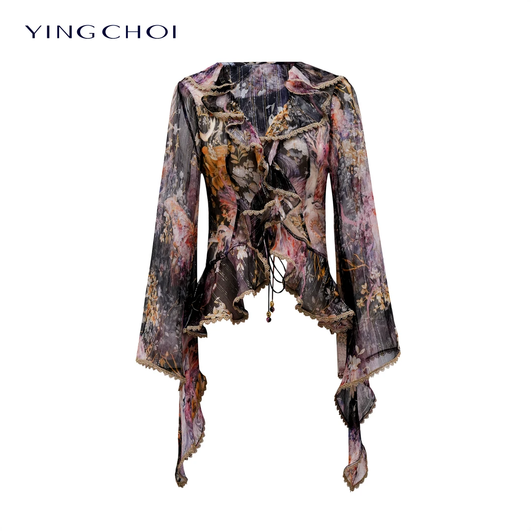 【Nanaco专属】YINGCHOI粉紫色金银丝顺纡小鹿套装YCJSG61564H