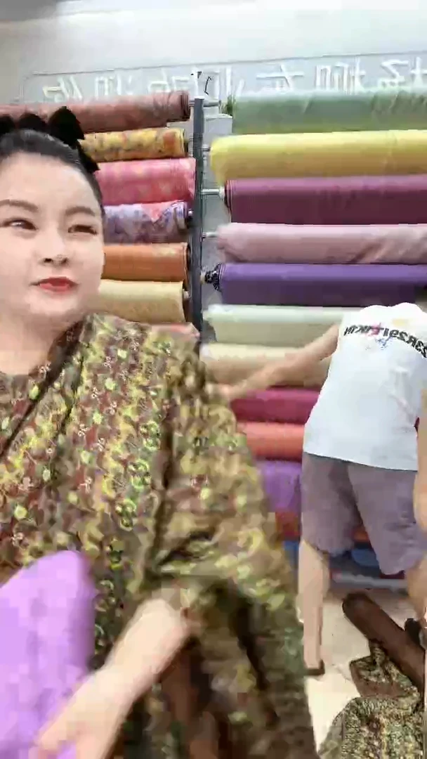 无纺布6号绿色花罗香云纱半米